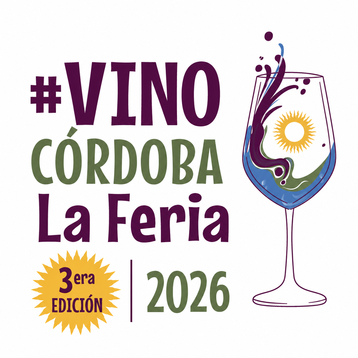 Ilustración oficial de #VINO CÓRDOBA La Feria